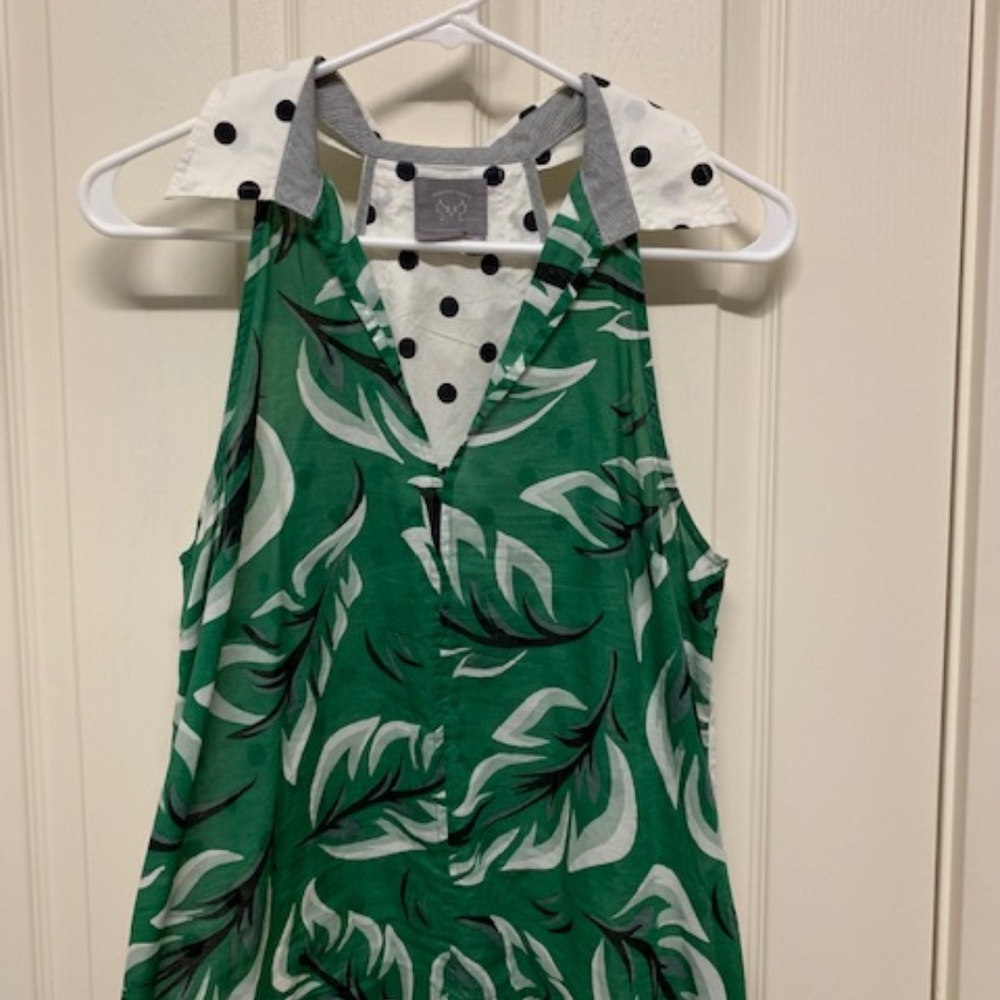 Anthropologie Vanessa Virginia Green White & Black